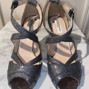 LK Bennett Metallic Strappy Heels